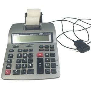 Vintage Casio Tax & Exchange 12 Digit HR-150TM Working Adding Machine